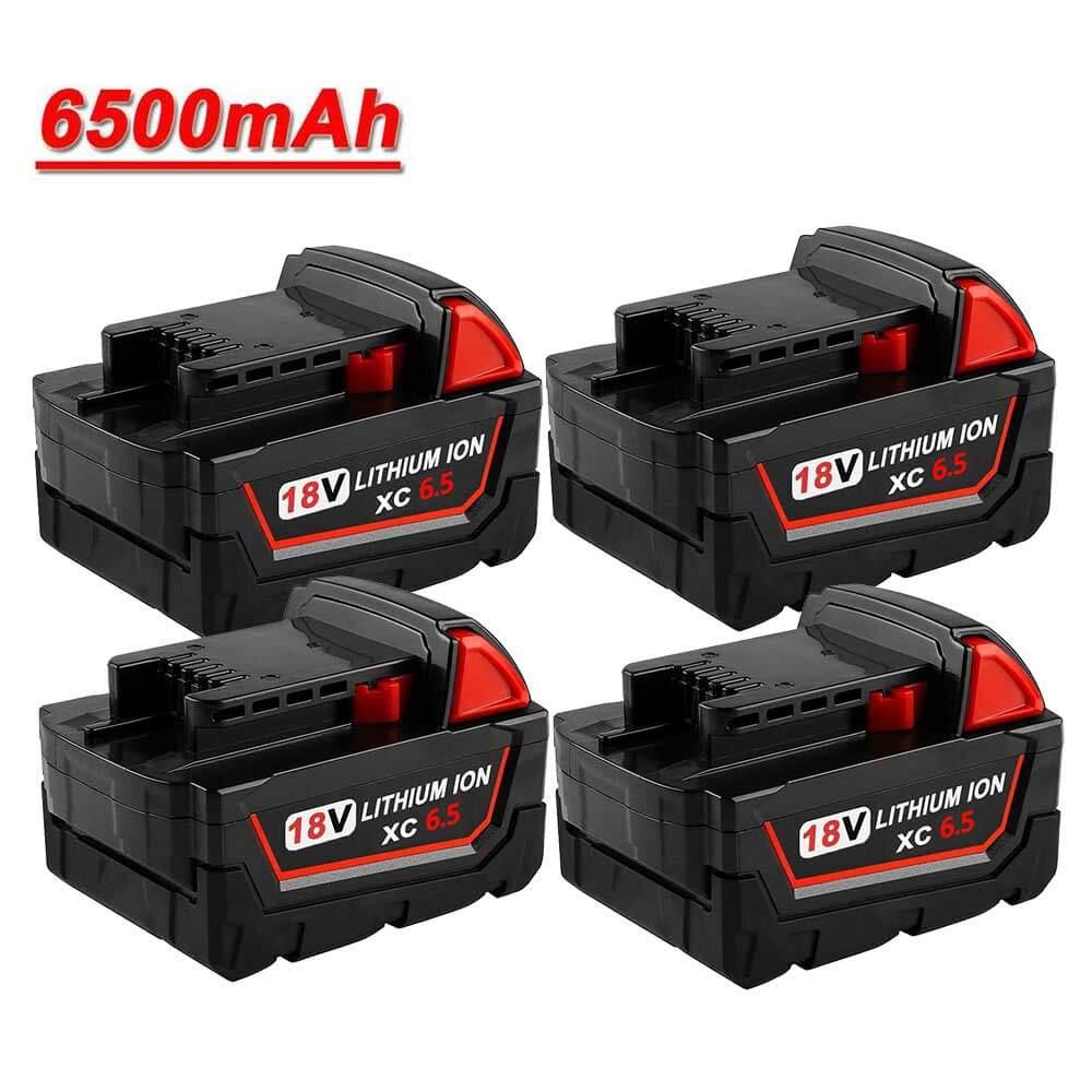 6.5Ah for Milwaukee 18V Battery Replacement 48-11-1811 | M18 Li-ion Battery 2 Pack